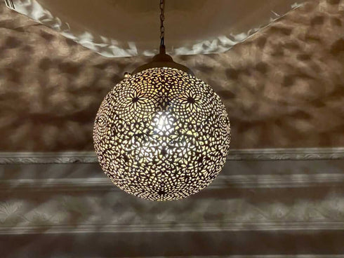 Moroccan Brass Pendant Light | Handcrafted Chandelier (PL 1070)